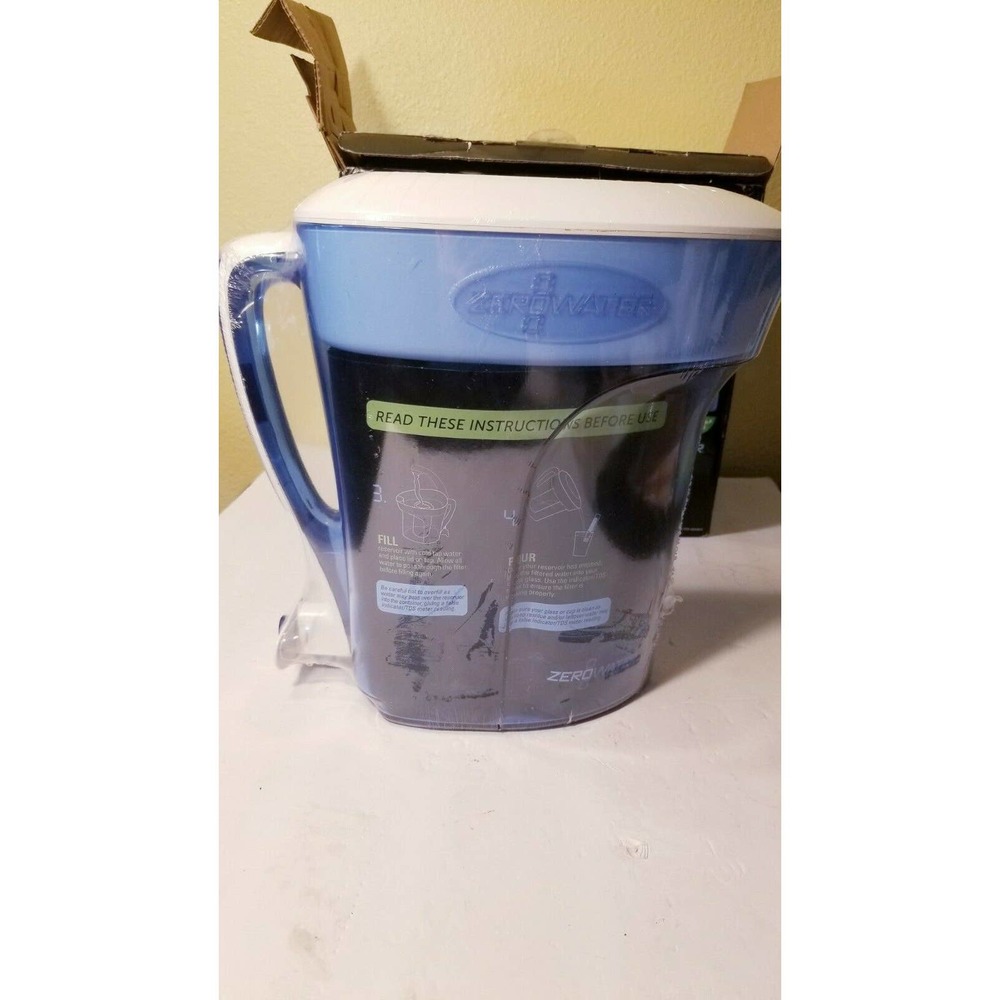 Zero Water 10 Cup Water Filter Pitcher w/Digital TDS Water Quality Meter #ZP-010